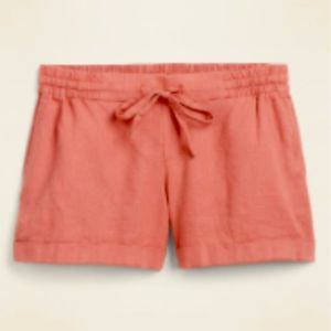 OLD NAVY Linen Shorts in Pink - Size Small